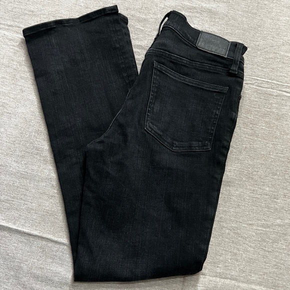 Madewell Tall Kick Out Crop Jeans Black Rinse Wash - Picture 15 of 16